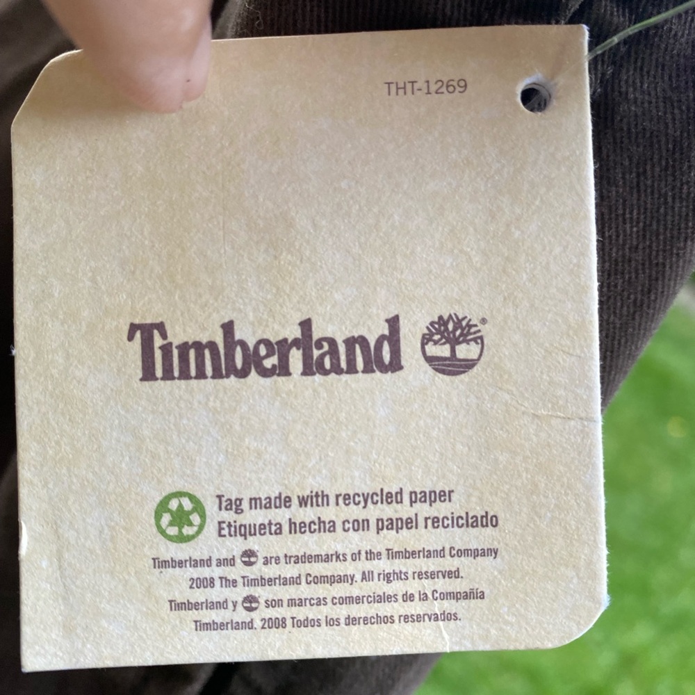 TIMBERLAND Men's Dark Brown Flat-front Khaki Pants Size 36x32 NWT - Picture 5 of 11